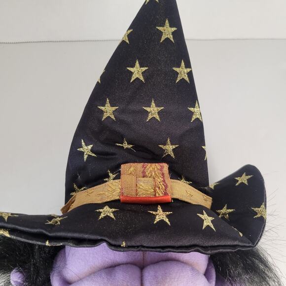 Animated Talking Witch Head Plush 14" Light Up Eyes Halloween Decoration Prop - Picture 4 of 16